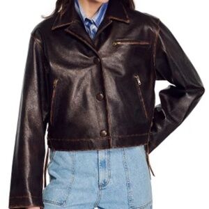 Sandro Jude Leather Jacket